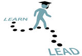 Graduation Education Path LEARN to LEAD Stock Photos