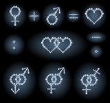 Gender symbols Royalty Free Stock Photos