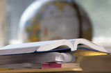 Open School Textbook Stock Photos