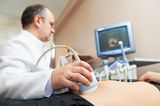 Ultrasonic medical examination Stock Image