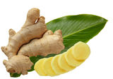 Ginger and Leaf Royalty Free Stock Photos