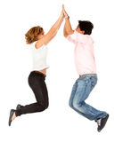 Coupleï¿½s high-five Stock Photography