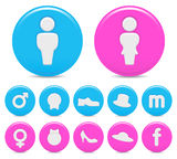 Gender icons Royalty Free Stock Photos