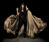 Female Vampire With Cloak Royalty Free Stock Images