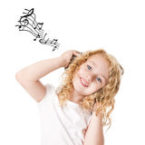 Grooving to music Royalty Free Stock Photography