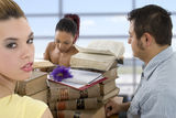 Law Students in Study Session Stock Image