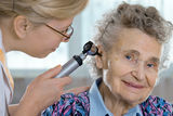Ear exam Stock Photography