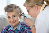Ear exam Royalty Free Stock Images