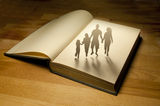 Family Book Story Royalty Free Stock Photography