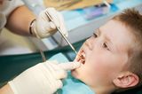 Dental examination of child Stock Photo