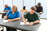 Adult Education - Taking Test Royalty Free Stock Photography