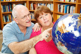 Adult Students with Globe Stock Photos