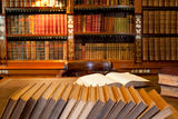 Study bookcase and desk Stock Image