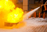 Fire Extinguisher Training Royalty Free Stock Images