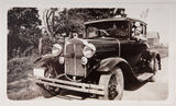 Old Vintage Photograph Young Man Drive Model T Car Stock Photography