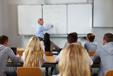 Economic studies at university Stock Photos