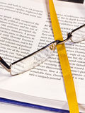Open textbook with bookmark Stock Photos