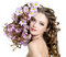 Woman with flowers in hairs