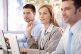 Young professionals having business training Stock Photo