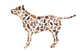 Silhouette of a dog Royalty Free Stock Photos