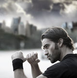 Man ready to fight Stock Photos