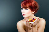 Portraiture of beauty young female model woman Royalty Free Stock Photos