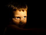 Thoughtful child portrait Royalty Free Stock Image