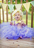Baby girl at party Royalty Free Stock Photos