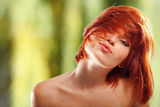 Summer teen girl beautiful freckles redheaded Royalty Free Stock Photo