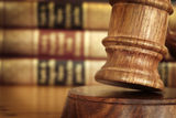 Gavel and Books Stock Image