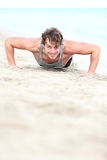 Sport man training push ups Royalty Free Stock Image