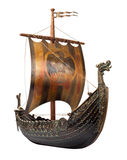 Antique Viking Ship isolated on white Stock Photos