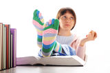 Tired of studies Stock Photography