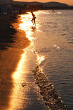 Woman on beach Stock Photo
