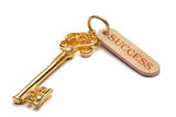 Golden key to success. Stock Photos