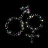 Gender symbols stars Royalty Free Stock Image