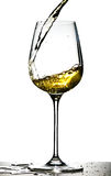 Pouring white wine Stock Images