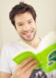 Student Studying From Textbook Stock Photography