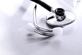 Medical Doctor Heart Examination Tool Stethoscope Stock Photo