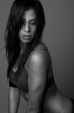 Sexy woman in training top Royalty Free Stock Images
