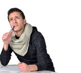 Thinking in an exam Royalty Free Stock Photography