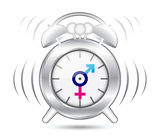 Clock gender symbol Royalty Free Stock Photo