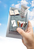 Reading 3D e book Stock Image
