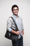 Asian Student with bag Royalty Free Stock Image