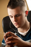 Teenager with earphones Stock Photography