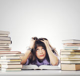 Tired of studies Stock Images