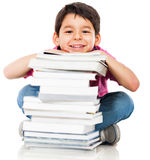 Boy with books Royalty Free Stock Images