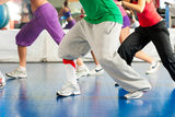 Fitness - Zumba dance training in gym Royalty Free Stock Photos