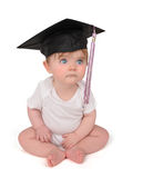 Education Graduation Baby on White Royalty Free Stock Photo