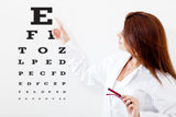 Female eye doctor Stock Photo